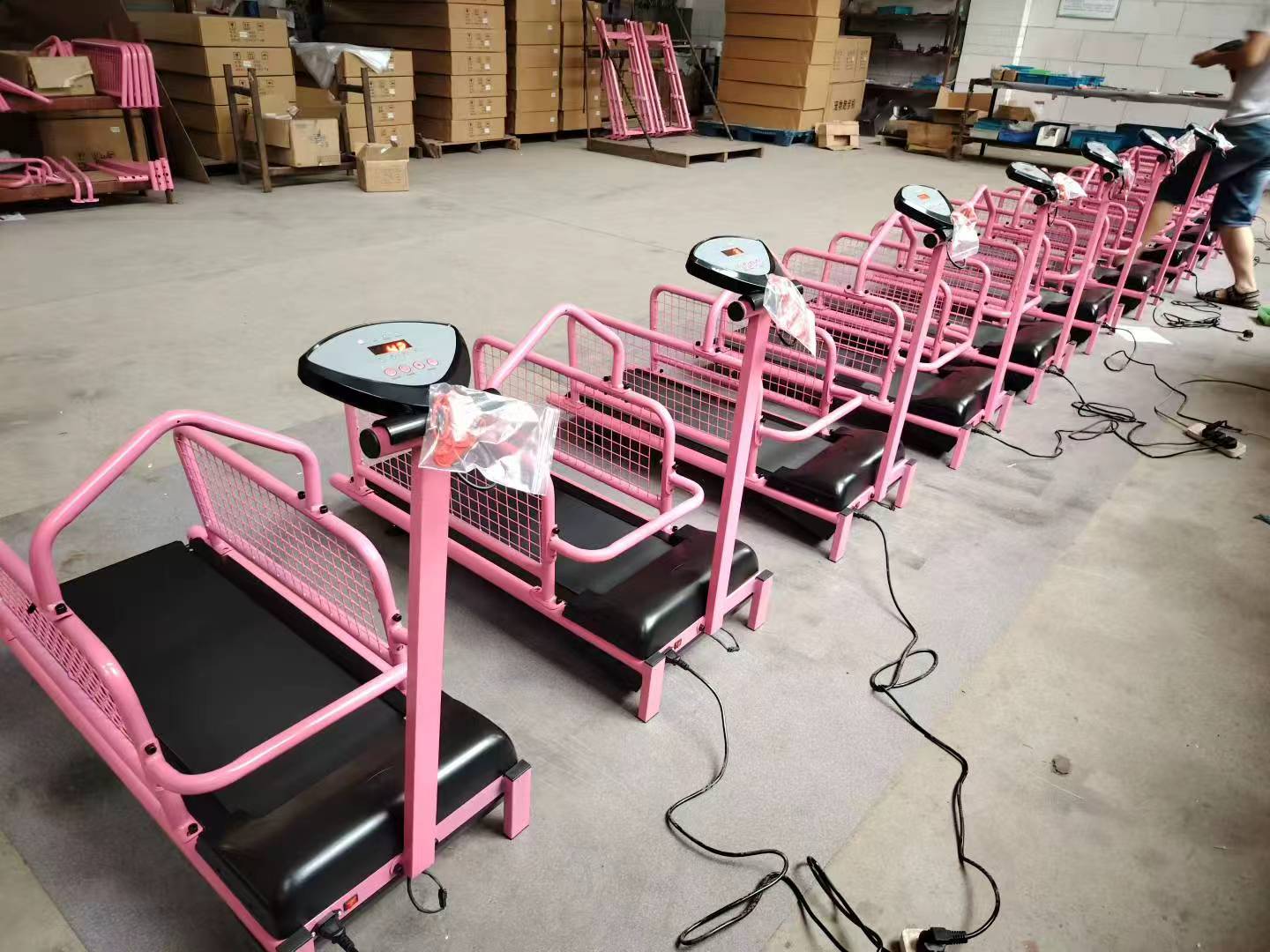 Pet hydrotherapy treadmills in production