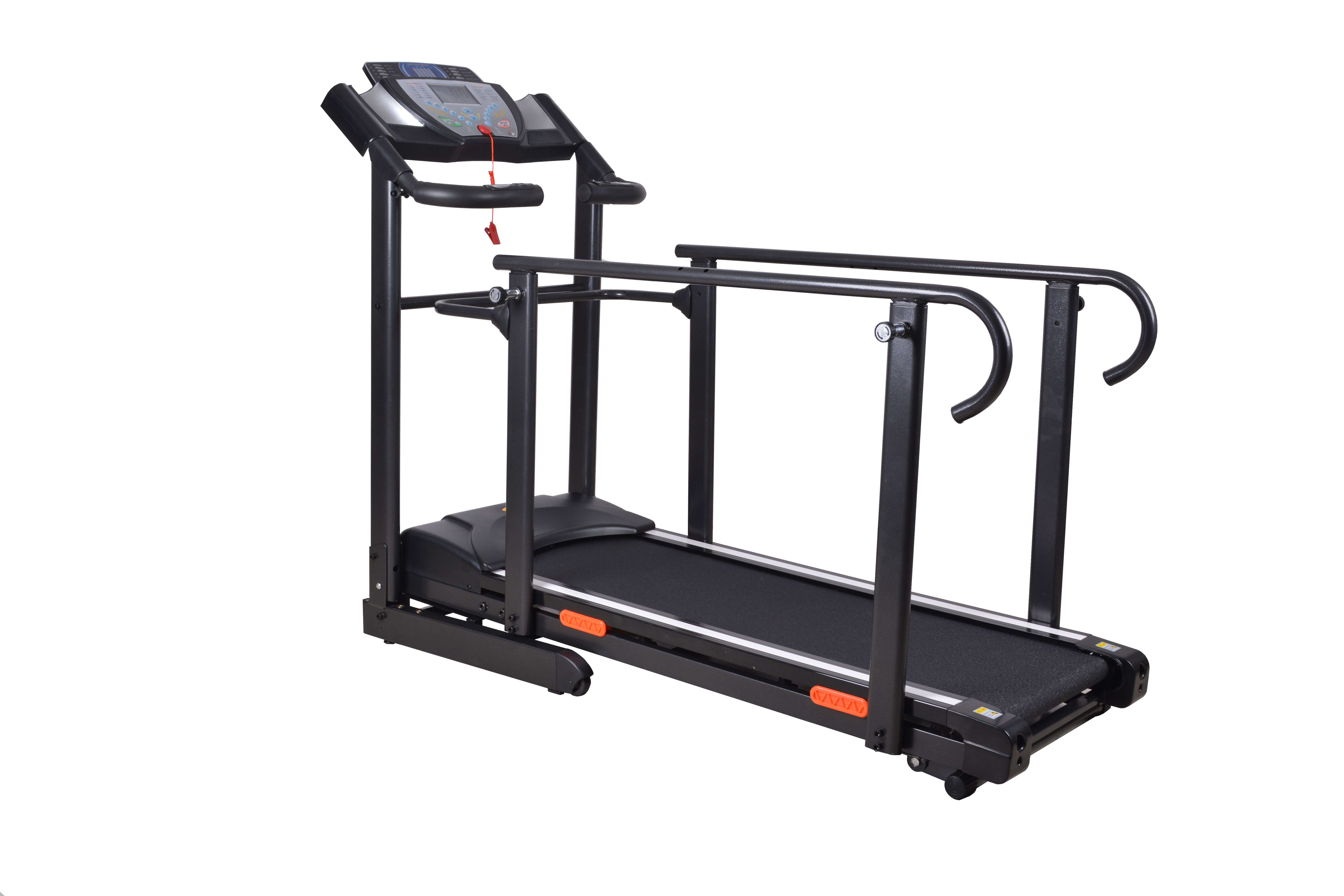 Underwater treadmill with parallel support bars for rehabilitation